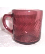 Forte Crisa Wine Color Collectible Large Glass Mug Swirl Design - $15.99