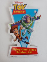 Vintage 1997 Disney&#39;s Toy Story Flying Onto Video Movie Promo Pin Button - £6.57 GBP