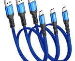 Usb C Cable 1.5Ft [3Pack], 18W Flat Usb-A 2.0 To Type-C Fast Charger Cor... - $16.99