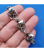 Elegant Design Art Deco Sterling Silver Bracelet Unique Vintage Rose Nat... - $470.25