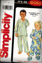 Simplicity 5856 Size A 1/2-6 It&#39;s So Easy for Toddler&#39;s and Child&#39;s Pajamas - $10.74
