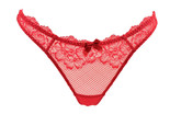 L&#39;AGENT BY AGENT PROVOCATEUR Womens Thongs Floral Elegant Lace Red Size S - $19.39