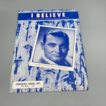 Vintage Sheet Music, I Believe by Frankie Lane, Cromwell 1953 Drake Graham - £6.20 GBP