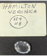 NOS Acrylic Watch Crystal for Hamilton Veronica  15.4mm x 11.8mm  - Faceted - $14.84