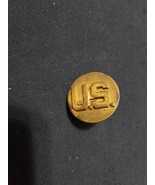 WWII U.S. Military Brass Collar Disk Screw Back Pin Vintage 1&quot; - $25.79 CAD