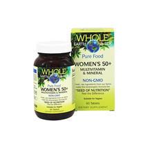 Whole Earth &amp; Sea Women&#39;s 50+ Multivitamin &amp; Mineral, Raw, Whole Food, 60 Tabs - £26.27 GBP
