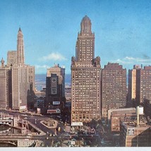 c1960s Wacker Drive View Skyscrapers Cityscape Chicago IL Giant Postcard 6x9in - £15.88 GBP