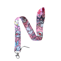 Anime Sanrio Hello Kitty Kuromi and My Melody Neck Strap Pink One Size Lanyard A - £3.72 GBP+