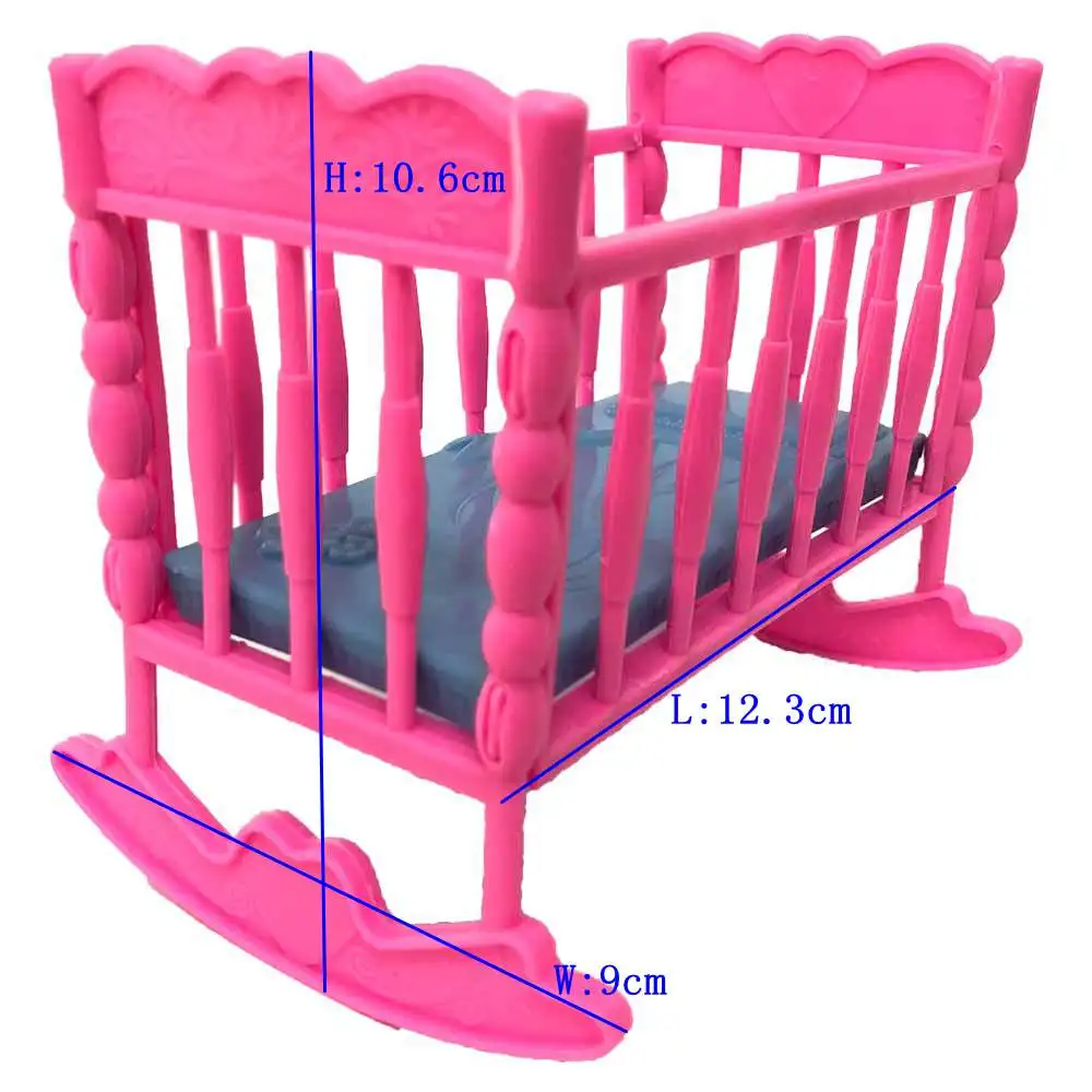 1 Pcs Doll Bed Rocking Cradle House Toy 1:12  Furniture For Kelly Doll - £7.74 GBP+