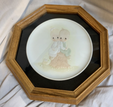 Precious Moments Love One Another Plate Framed 1982 13”x13” - £13.74 GBP