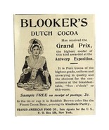 Blookers Dutch Cocoa 1894 Advertisement Victorian Exposition Grand Prix ... - $376.02 MXN