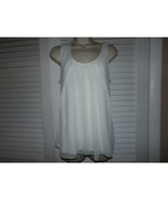 New York &amp; Company ivory chiffon front top size MVery good conditon - $8.98 CAD