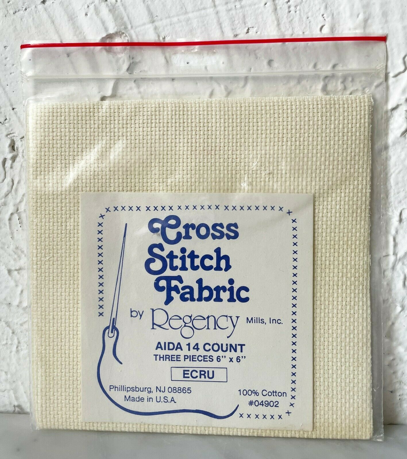 Regency Mills 14 Count Aida Cross Stitch Fabric - Ecru Cotton 3 Pieces 6... - $5.65