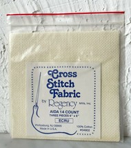 Regency Mills 14 Count Aida Cross Stitch Fabric - Ecru Cotton 3 Pieces 6... - $5.65