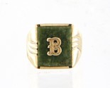 &quot;b&quot; Unisex Initial ring 14kt Yellow Gold 354054 - £238.96 GBP