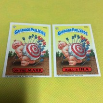 1987 Topps Garbage Pail Kids Series 7 On The Mark 255a &amp; Bull&#39;s Ira 255b... - $9.95