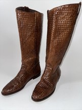 Vintage Cole Haan Basket Weave Boots Size 9.5 AA - £79.00 GBP