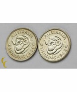 Moneta D&#39;Argento Australia Shilling 1941-43 Lotto Di 2 KM# 39 - €47,40 EUR