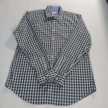 Merona The Ultimate Shirt Men's Black/White Check Long Sleeve Button-Up Size L image 15