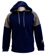 Mizuno Blue &amp; Gray Mid Weight Channeled Fleece Hoodie Men&#39;s Size Small S... - £46.60 GBP