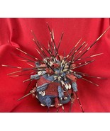 Cameroon  Bamileke Tribe Ethnographic Treasure ~ Woven Hat With Porcupine Quills - $120.00