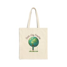 New Cotton Canvas Tote Bag Earth Day Everyday Reuseable Grocery Tote Uti... - £9.20 GBP