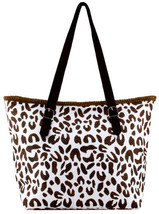 Leopard Print  Paper Straw Shopper Beach Gym Tote Bag Large Handbag Purse New - £14.07 GBP