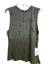 Women&#39;s Hyde Park Olive Army Green Eyelet Sleeveless Top Shirt Size 0 small New - £15.73 GBP