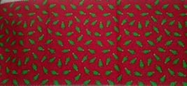 Fabric Timeless Treasure &quot;Star Atop&quot; Green Christmas Tree on Red 8&quot; x 28... - $1.50