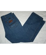 Vintage 70s WRANGLER 912 Dark Wash Blue Denim JEANS Mens 36 x 30 Cowboy ... - $62.50 CAD