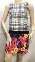 Ann Taylor LOFT Abstract &amp; Floral Print Colorblock Shift Dress (Size 2) - £15.94 GBP