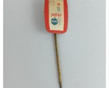 Vintage Parfiet Red &amp; White German Stick Lapel Hat Pin - $8.25