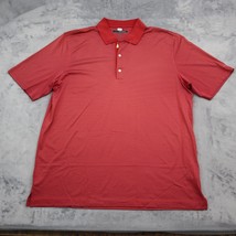 Greg Norman Shirt Mens Xl Red Striped Polo Play Dry 100% Poly Golf Casual - £15.62 GBP