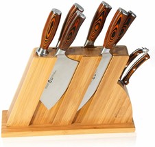 TUO TC0714 8 Pcs Forged German Steel Kitchen Knife Set with Wooden Block - £203.99 GBP