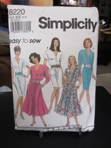 Simplicity 8220 Misses Dress with Slim or Flared Skirt Pattern - Size 8-14 - $8.90
