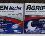 AGRIFEN ANTIGRIPAL NOCHE - 2 CAJAS DE 10 POR c/u - ENVIO GRATIS  - $18.99