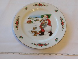 &quot;Country Christmas&quot; Collection Porcelain Ware Santa North Star Decorative Plate - £14.44 GBP