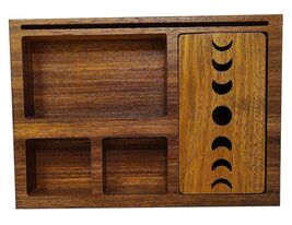 Wooden Tarot Card Holder and Storage with Moon Phase Lid! - €16,95 EUR