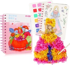 3 in 1 DIY Cute Creative Puzzle Puncture Painting Craft Kit Princess Dress up Fa - £26.73 GBP