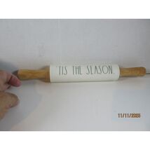 Rae Dunn Rolling Pin Tis The Season Christmas Kitchen Baking Decor - $7.69