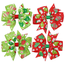 Hair Ribbons Alligator Clips Barrettes Winter Mittens Christmas Holiday New Lot - $10.00