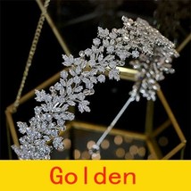 High Quality Crystal Bride Headband Hair Band 100% Zirconia Female Jewelry Weddi - £81.19 GBP