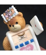 VTG 1994 Lucy &amp; Me Teddy Bear Mail Mailbox &amp; Stamp Ceramic Figurine Lucy... - £10.92 GBP