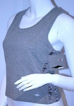 Avia Sport Yoga Tank Top Short Heather Gray Run BUILT-IN Bra Free Shipping - £48.33 GBP