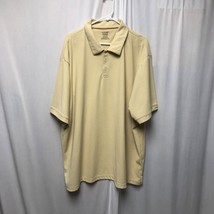 Oobe Hydrolent Polo Shirt Mens 3XL Pale Yellow Short Sleeve Golf - £15.12 GBP