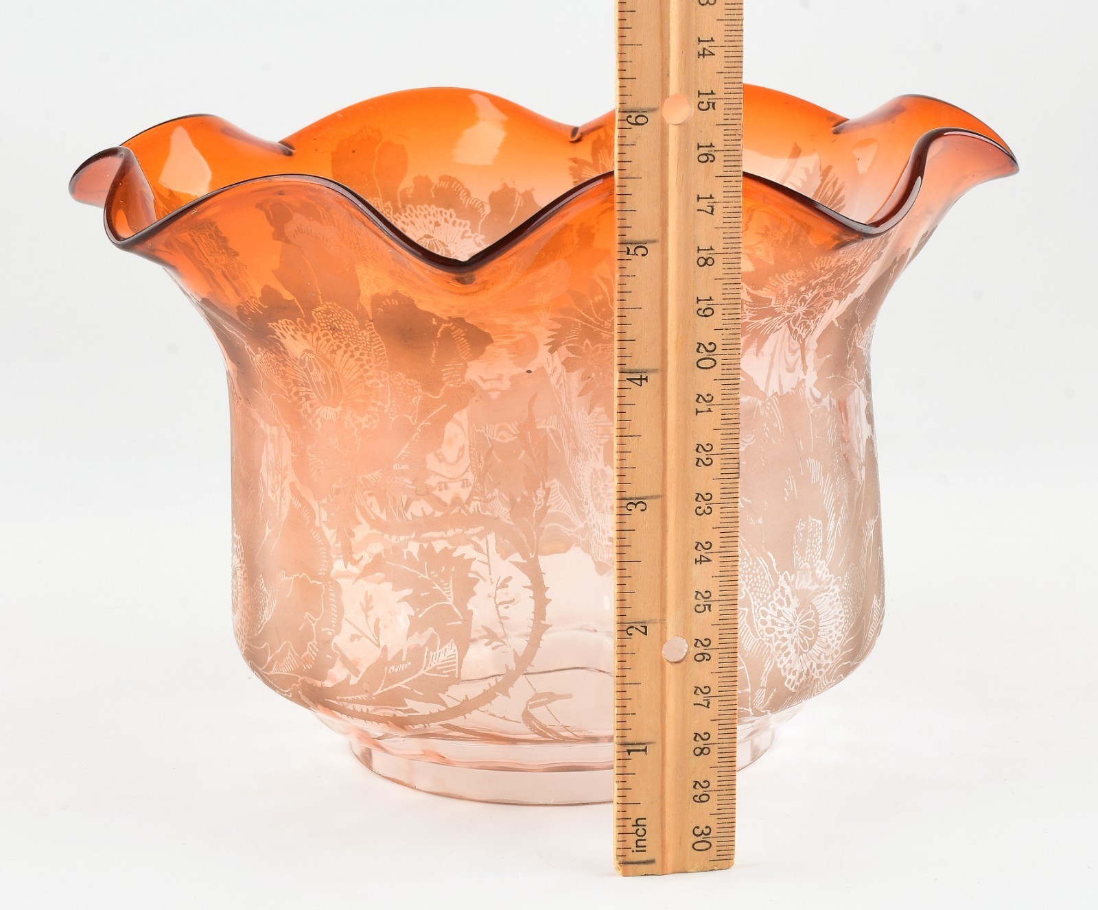 *Vintage Kerosene Old English Oil Lamp Duplex Shade 4" Fitting Item image 6