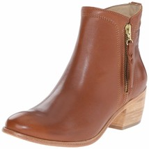 NEW 1883 by Wolverine Womens Ella Brown Tan Leather 5&quot; Side Zip Ankle Bootie NIB - $45.00+