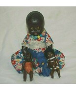 Old Vintage Mixed Lot 3 Black Girl Dolls Seed Beads Hard Plastic Baby SO... - £50.63 GBP