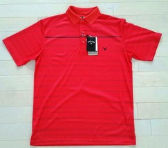 Callaway Opti-Dri Short-Sleeve Stripe Polo Shirt Cayenne CGKS70A0 ( S ) - £58.47 GBP
