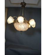Exceptional Late 19th Century Gilt Bronze and Crystal Epoque Basket Chan... - $1,899.41 CAD